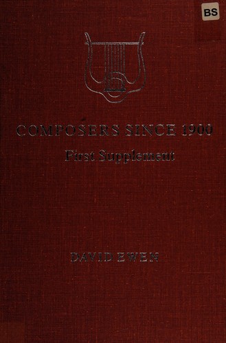 Cover for Composers since 1900