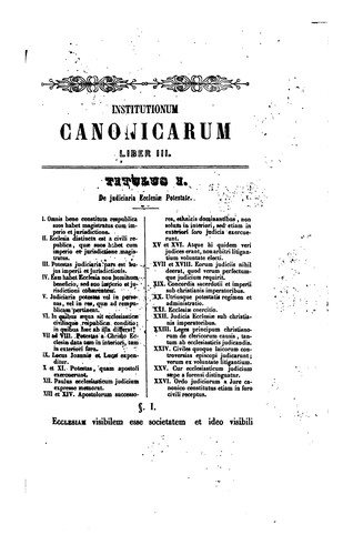 Cover for Institutionum canonicarum libri IV: juxta editionem quartam Romanam ab ...