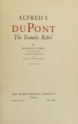 Cover for Alfred I. DuPont