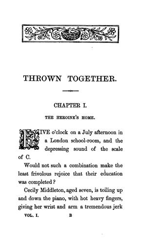 Cover for Thrown together, by the author of 'Misunderstood'.