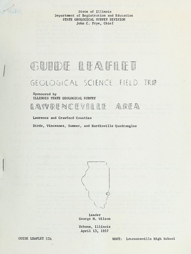 Cover for Guide leaflet, geological science field trip, Lawrenceville area