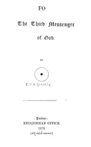 Cover for Fo, the third messenger of God