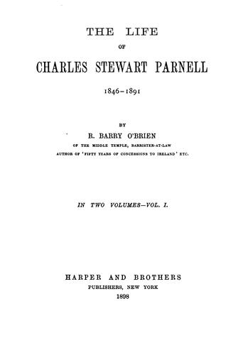 Cover for Charles Stewart Parnell