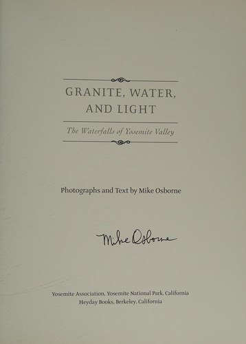 Cover for Granite, water, and light