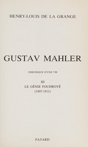 Cover for Gustav Mahler