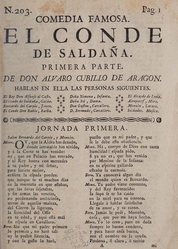 Cover for El conde de Saldaña