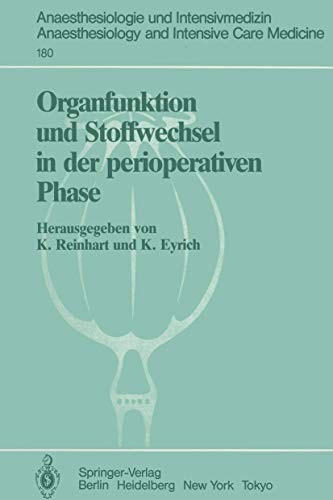 Cover for Organfunktion und Stoffwechsel in der Perioperativen Phase