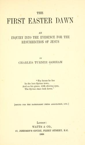Cover for The first Easter dawn