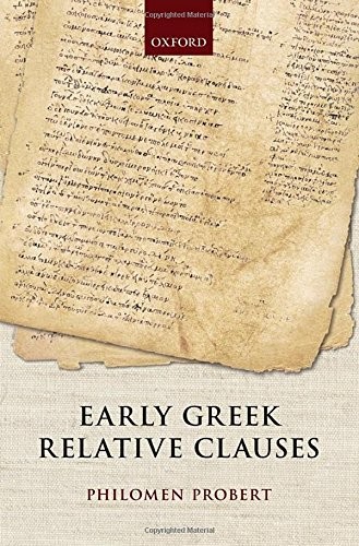 Cover for Early Greek Relative Clauses