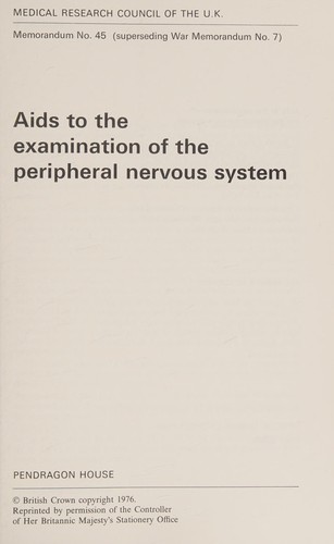 Cover for Aids to the examination of the peripheral nervous system.