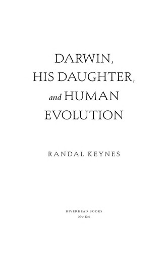 Cover for Darwin, his daughter, and human evolution