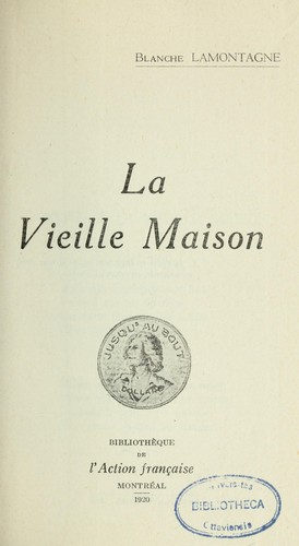 Cover for La vieille maison