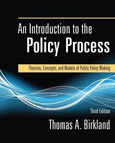 Cover for Introduction to the Policy Process
