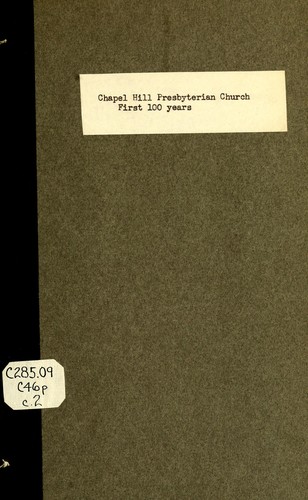Cover for The first hundred years