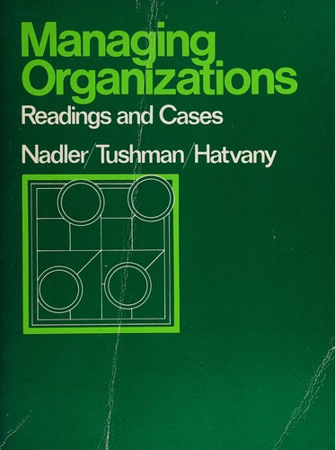 Cover for Managing organizations
