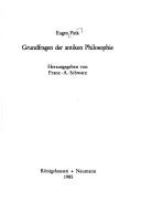 Cover for Grundfragen der antiken Philosophie