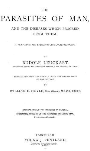Cover for The parasites of man, and the diseases which proceed from them.