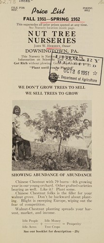 Cover for Price list, fall 1951--spring 1952