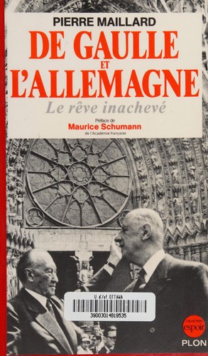 Cover for De Gaulle et l'Allemagne