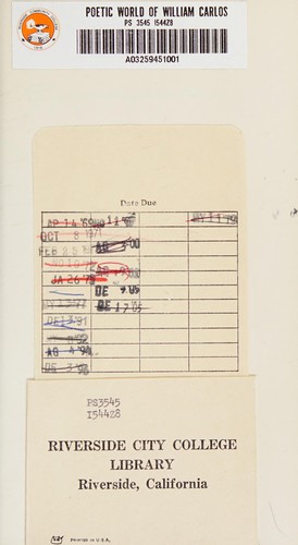 Cover for The poetic world of William Carlos Williams