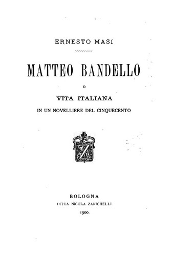 Cover for Matteo Bandello