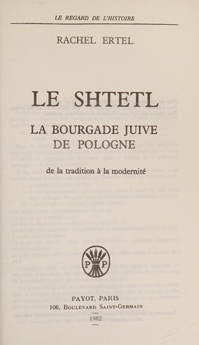 Cover for Le shtetl