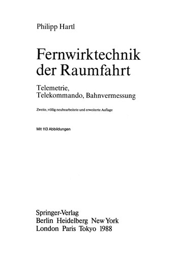 Cover for Fernwirktechnik der Raumfahrt