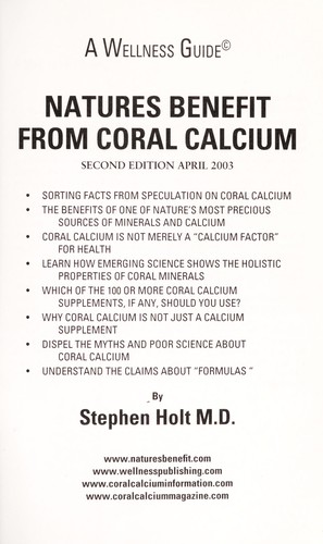 Cover for Natures benefit from coral calcium