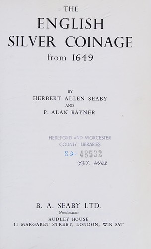 Cover for The English silver coinage from 1649
