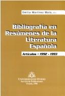 Cover for Bibliografia en resumenes de la literatura espanola