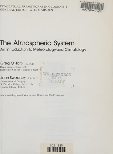 Cover for The atmospheric system
