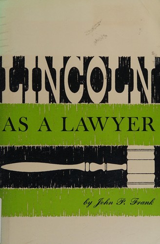 Cover for Lincoln As a Lawyer