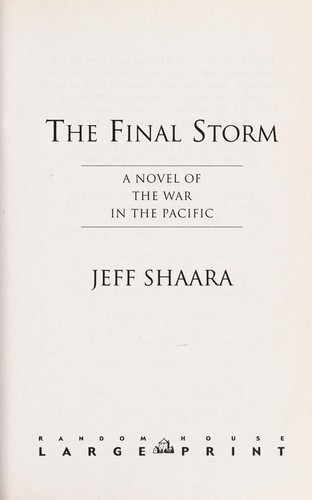 Cover for The final storm