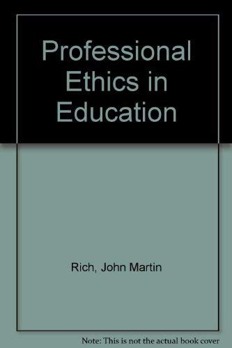 Cover for Professional ethics in education