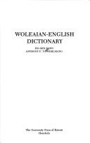 Cover for Woleaian-English dictionary