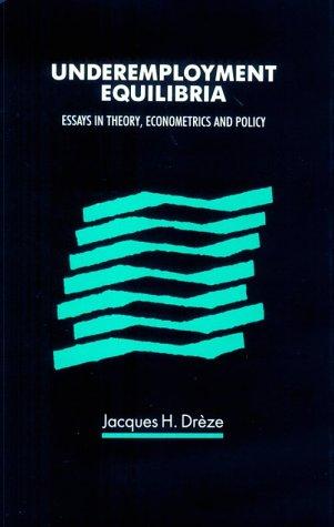 Cover for Underemployment Equilibria