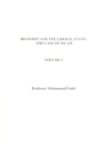 Cover for Religion and the liberal state