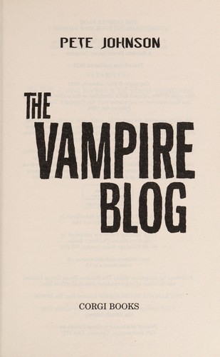 Cover for The vampire blog