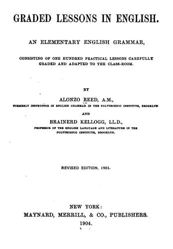 Cover for Graded lessons in English