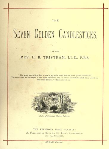 Cover for The seven golden candlesticks.