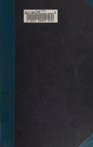 Cover for Counseling technics in college and secondary school.