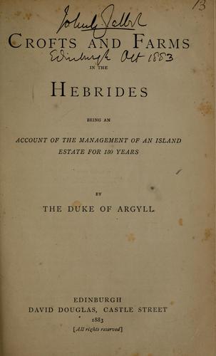 Cover for Crofts and farms in the Hebrides
