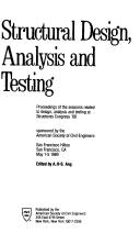 Cover for Structural Design, Analysis and Testing