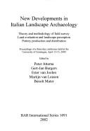 Cover for New developments in Italian landscape archaeology