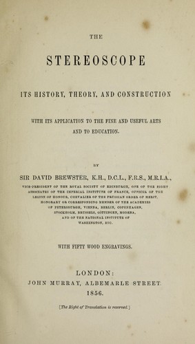 Cover for The stereoscope