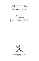 Cover for Di buona famiglia