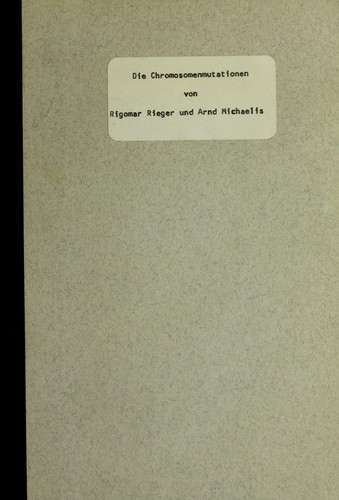 Cover for Die Chromosomenmutationen.