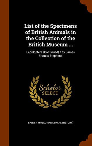 Cover for List of the Specimens of British Animals in the Collection of the British Museum ...