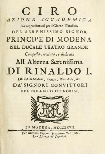 Cover for Ciro