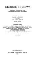 Cover for Residue Reviews (Reviews of Environmental Contamination and Toxicology)